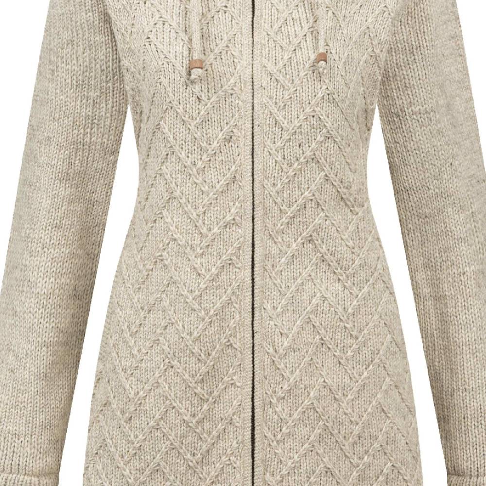 Kunst Und Magie ALMHUBER Klassische Damen Strickjacke Kurzmantel Winter Mantel Wolle Jacke Wollmantel Kapuze Clearance-Verkauf