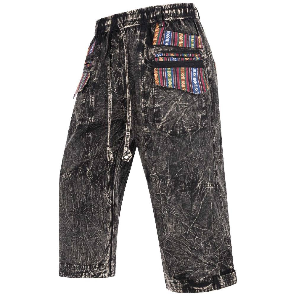 Kunst Und Magie Kurze Aladin Herren Hose 3/4 Baggy Cargo Yoga Pants Hippie Goa Baumwoll Shorts Im Verkauf
