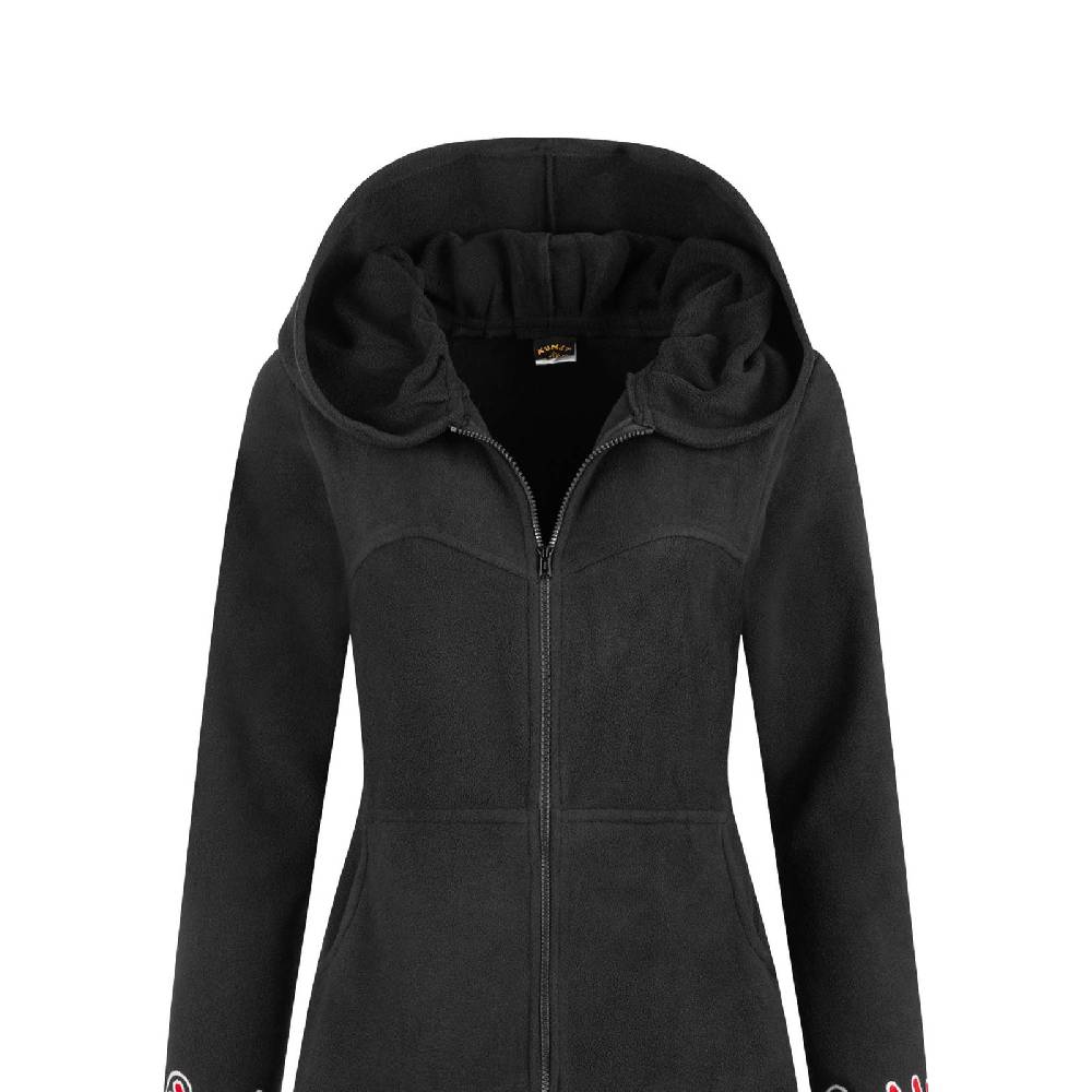 Kunst Und Magie Kunst und Magie Damenmantel aus Fleece Boho Kurzmantel Jacke Goa recycelt 50% Rabatt für begrenzte Zeit
