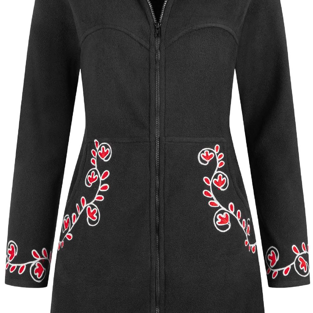 Kunst Und Magie Kunst und Magie Damenmantel aus Fleece Boho Fleece Jacke Rabatte dieses Monats