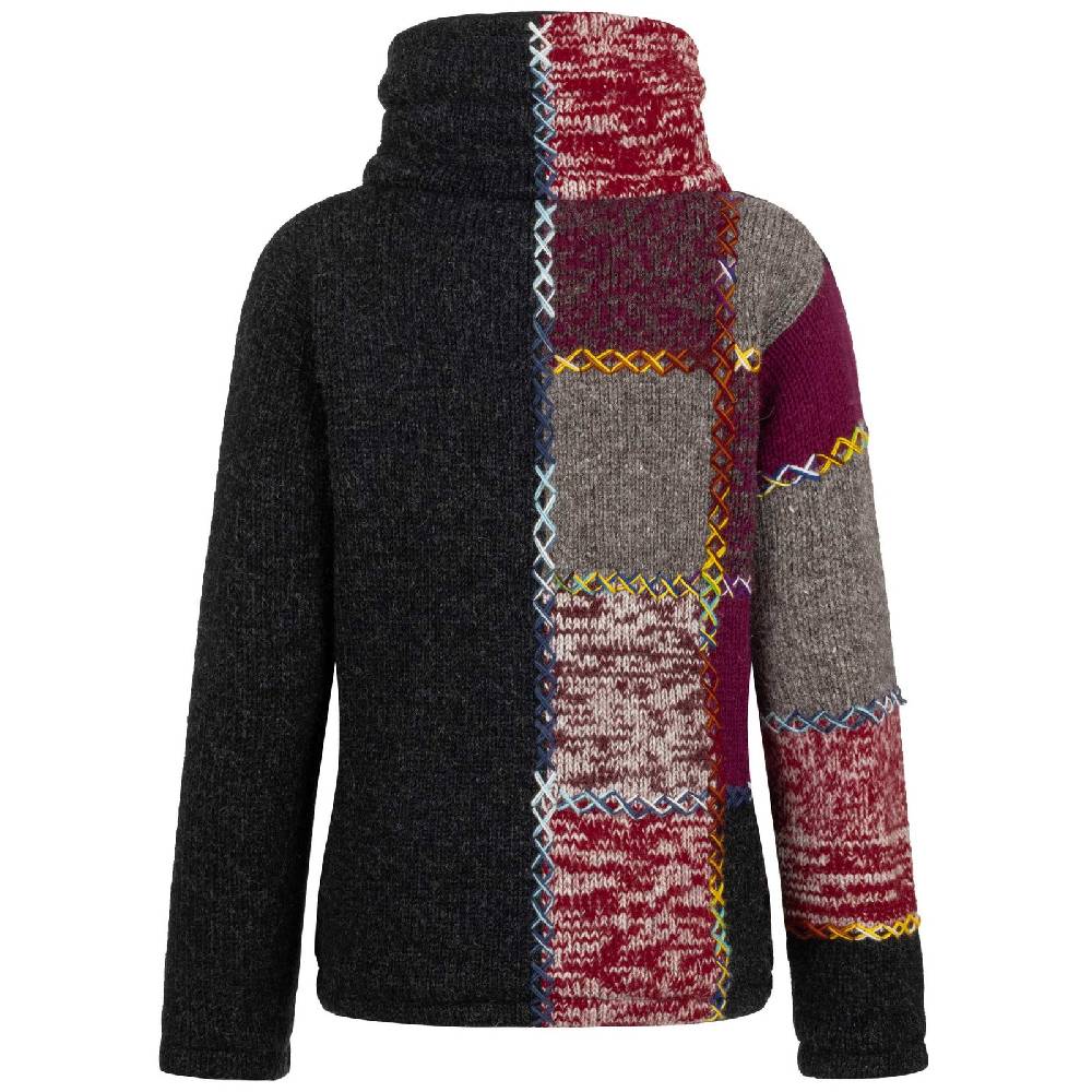 Kunst Und Magie Strickjacke Schurwolle Klassich Nordisch Wolle Jacke Thermo-Hoch Kragen Futter Unisex Online