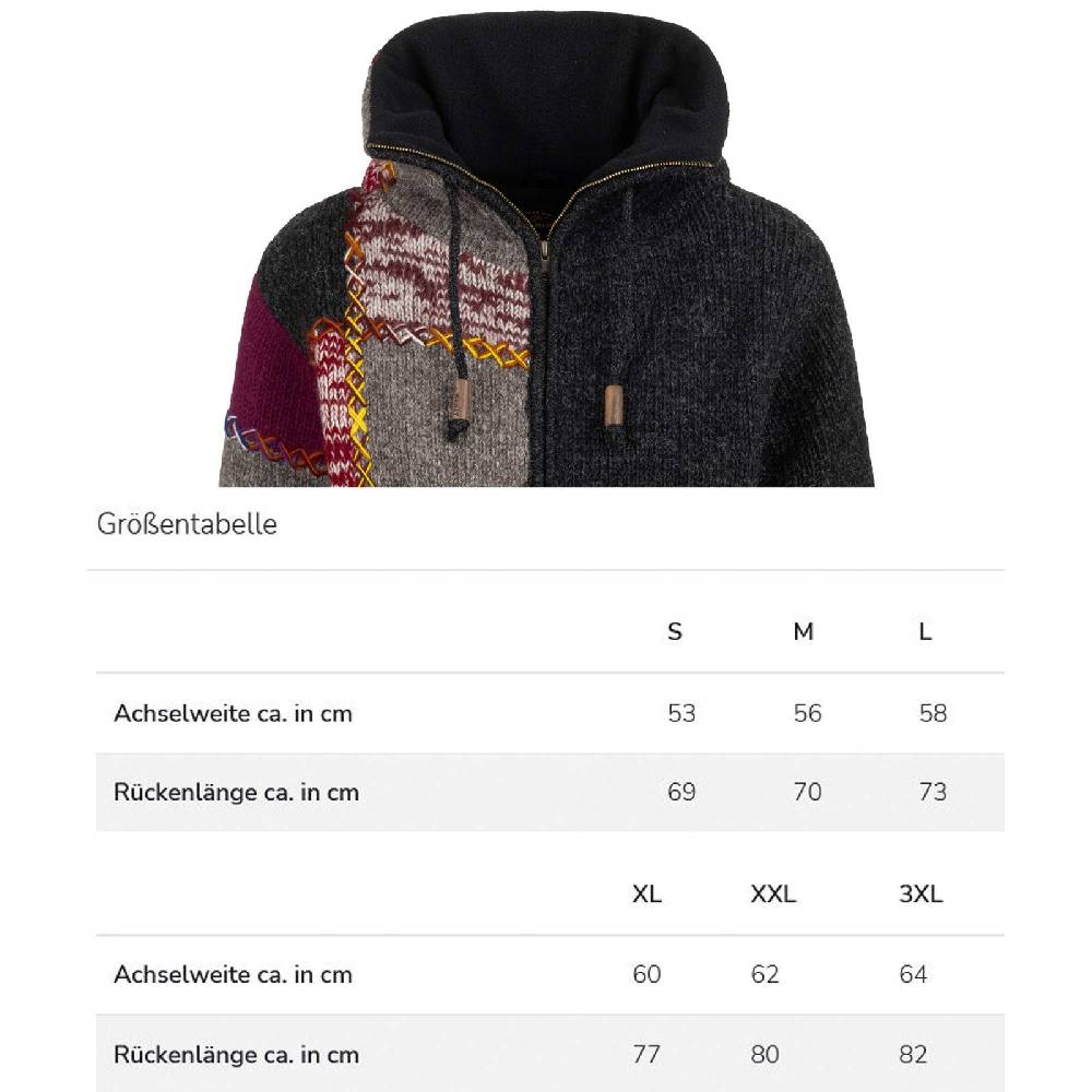 Kunst Und Magie Strickjacke Schurwolle Klassich Nordisch Wolle Jacke Thermo-Hoch Kragen Futter Unisex Online