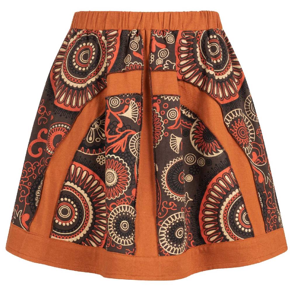 Kunst Und Magie Kunst und Magie Bunter Damen Rock kurzer Boho Rock Hippie Goa Verkauf