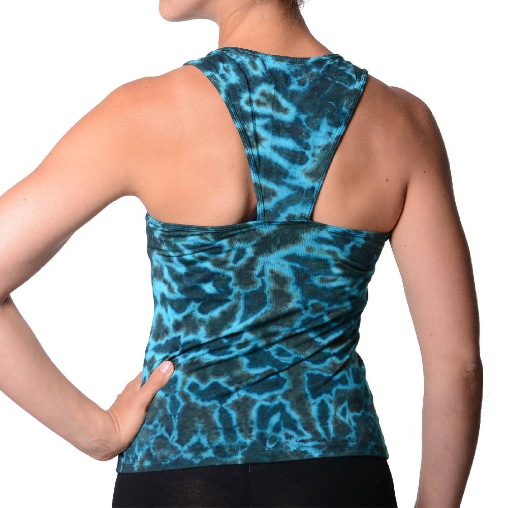 Kunst Und Magie Kunst und Magie Damen Top Atmungsaktive Tie Dye Batik Yoga Sport Top Fabrikpreis