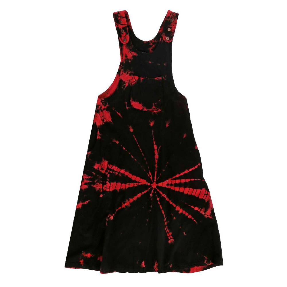 Kunst Und Magie Buntes Kleid Latzkleid Latzrock Tie Dy Batik Boho Ibiza Psy Goa 70er Overall Hippie Sommerkleid Baumwolle Online Shopping