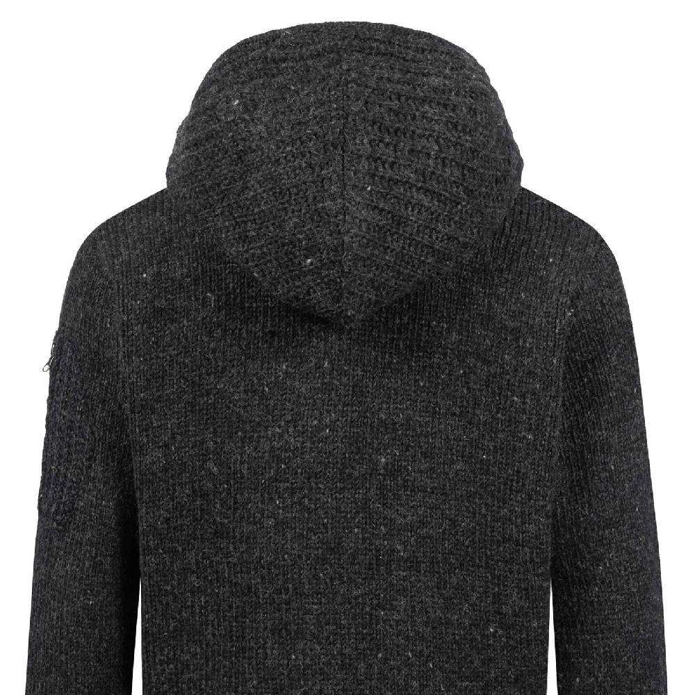 Kunst Und Magie Strickjacke Schurwolle Klassich Nordisch Wolle Jacke mit Kapuze Kragen Futter Unisex Valentinstagsangebot