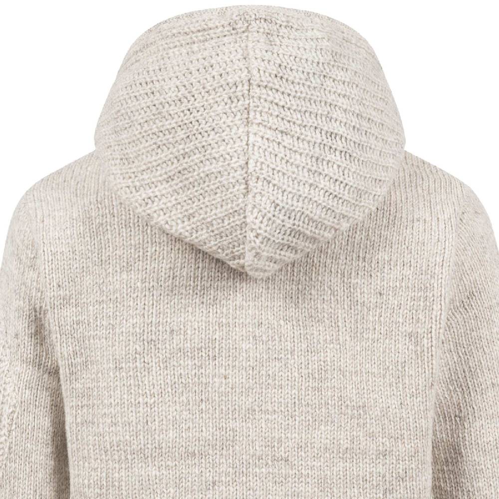 Kunst Und Magie Strickjacke Schurwolle Klassich Nordisch Wolle Jacke mit Kapuze Kragen Futter Unisex Jubiläumsangebot