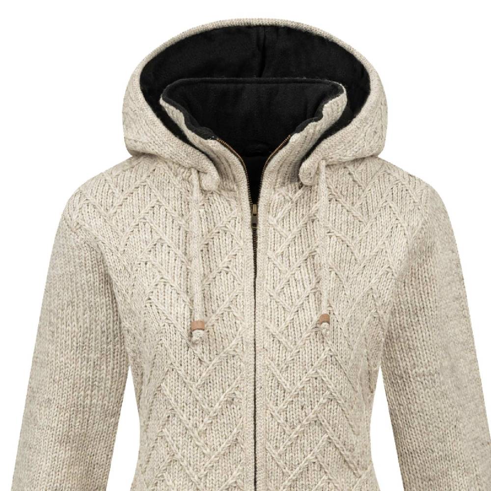 Kunst Und Magie Klassische Damen Strickjacke Kurzmantel Winter Mantel Wolle Jacke Wollmantel Kapuze Neueste Mode