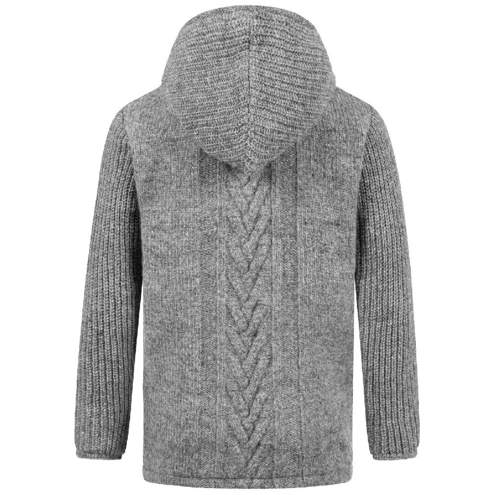 Kunst Und Magie Herren Strickjacke Goa Wolle Jacke Fleecefutter Hochkragen Winterjacke Kurzmantel Kapuze Online Outlet