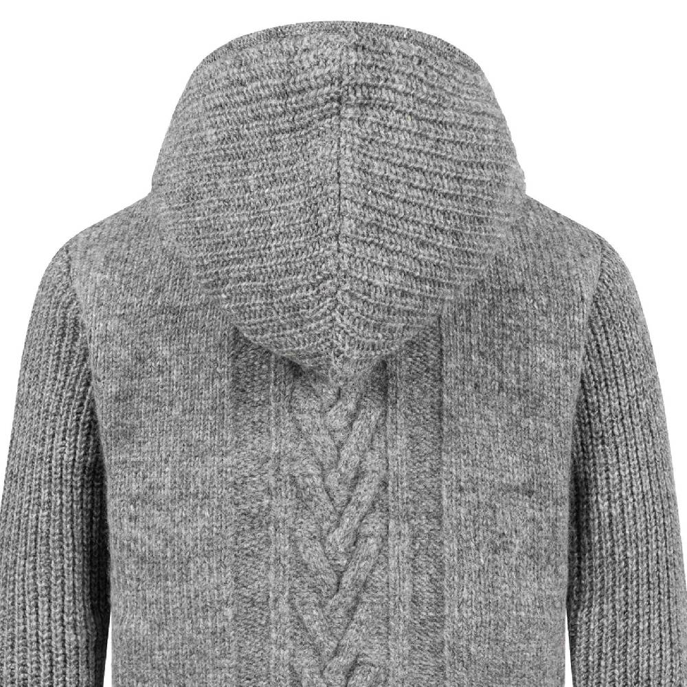 Kunst Und Magie Herren Strickjacke Goa Wolle Jacke Fleecefutter Hochkragen Winterjacke Kurzmantel Kapuze Online Outlet