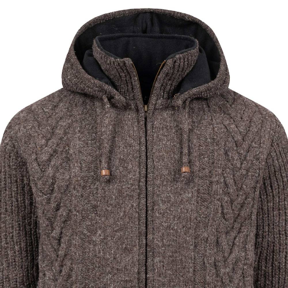 Kunst Und Magie Herren Strickjacke Goa Wolle Jacke Fleecefutter Hochkragen Winterjacke Kurzmantel Kapuze Zeitlich begrenztes Angebot