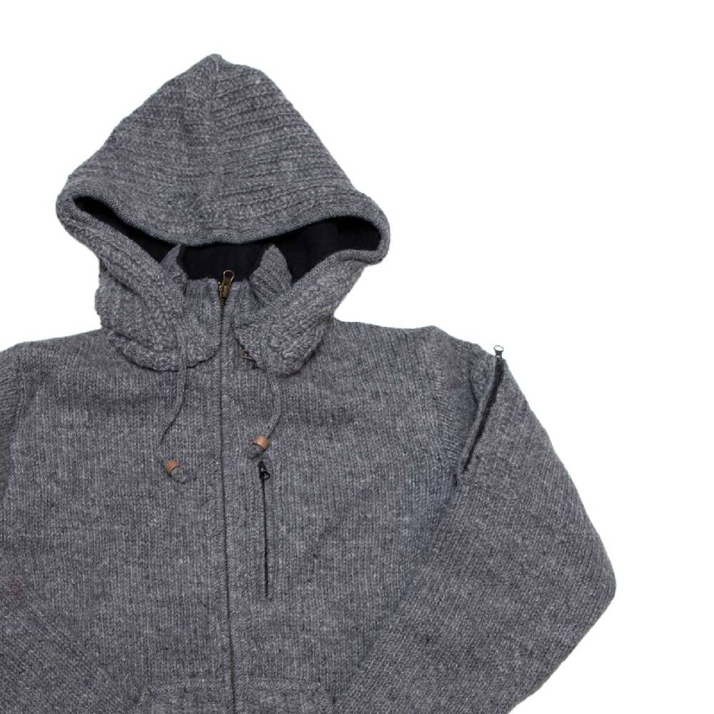 Kunst Und Magie Herren Strickjacke Schurwolle Klassich Nordisch Wolle Jacke mit Kapuze Schurwolle Exklusive Angebote