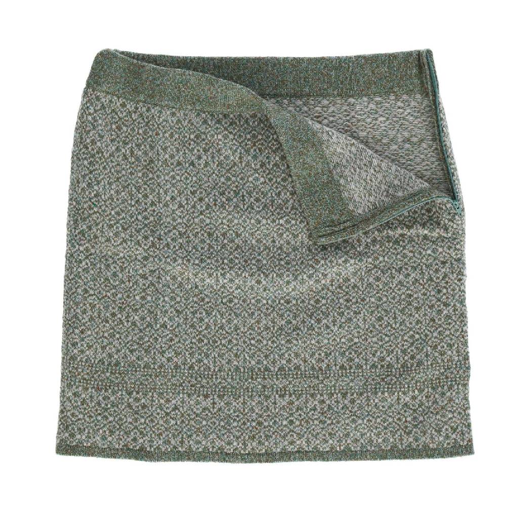 Kunst Und Magie Strickrock kurzer Rock Schurwolle vom Lamm Lammwolle Wollrock Feinstrick Boho Neuheiten