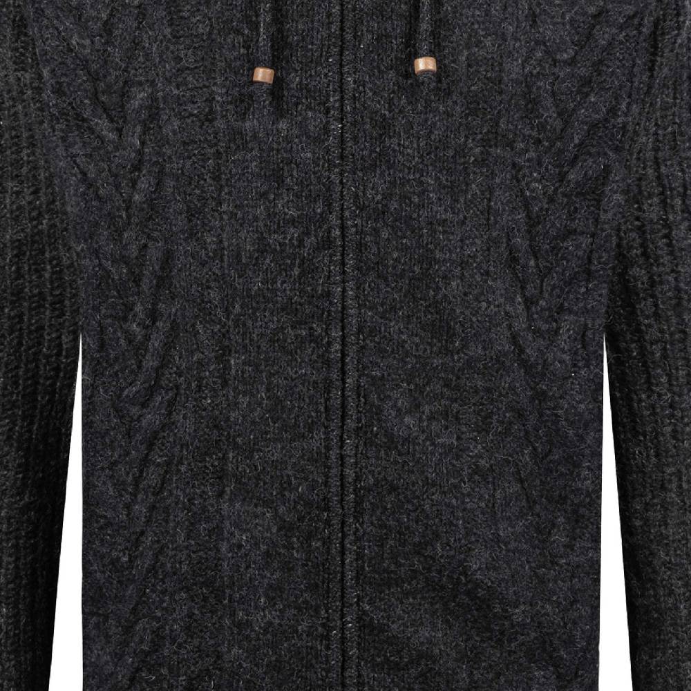 Kunst Und Magie Herren Strickjacke Goa Wolle Jacke Fleecefutter Hochkragen Winterjacke Kurzmantel Kapuze Saisonale Angebote