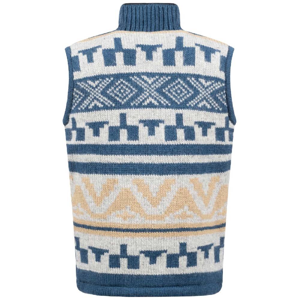 Kunst Und Magie Kunst und Magie Unisex Gilet Ärmellose Weste Strickweste aus Wolle Fleecefutter Winter Aztekenmuster Kauf eins, bekomm eins gratis