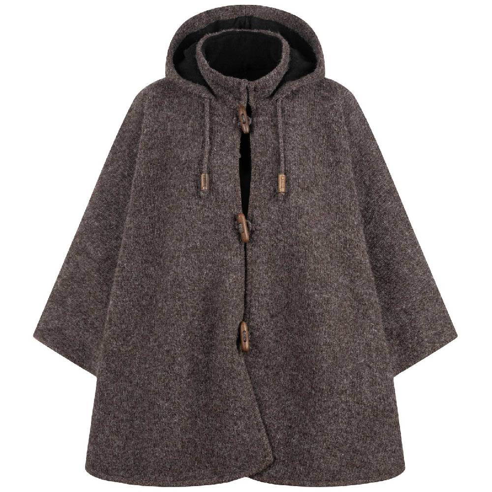 Kunst Und Magie Strick Poncho mit Kapuze Umhang Cape Strickjacke Wolle Jacke mit Kapuze Winter Mantel Sonderangebote