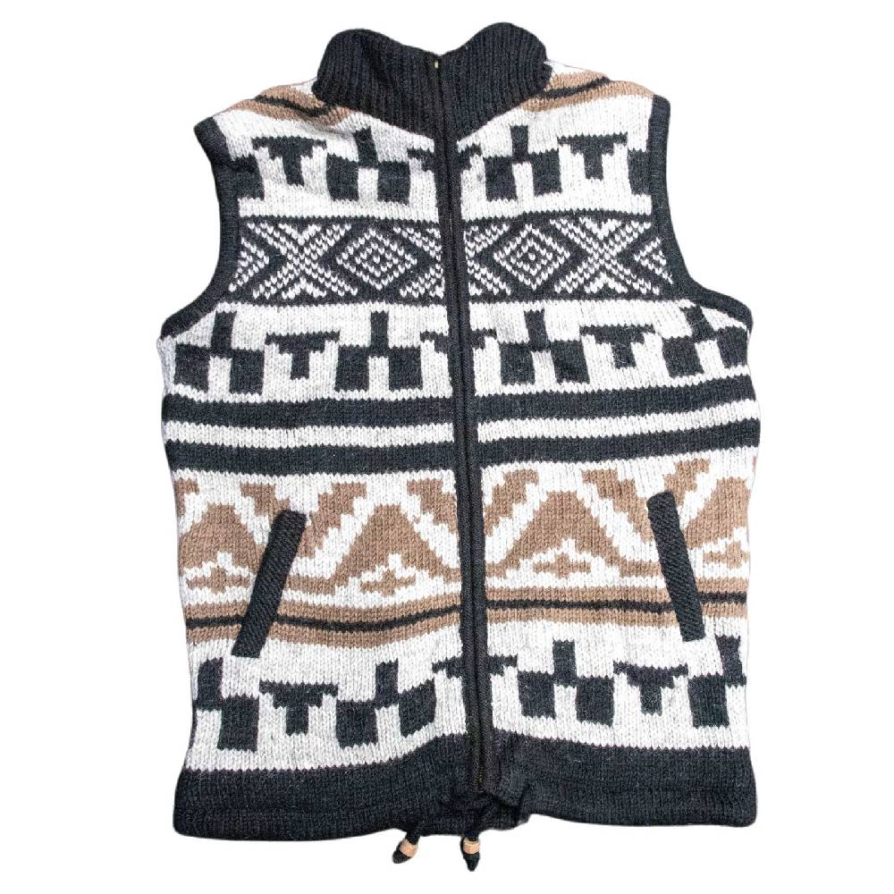 Kunst Und Magie Kunst und Magie Unisex Strickweste aus Wolle mit warmen Fleecefutter Wochenangebot