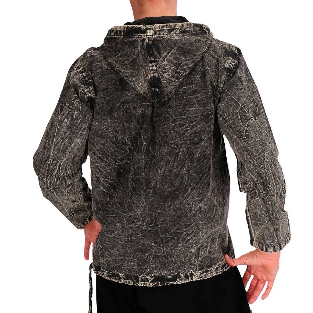 Kunst Und Magie Baja Hoodie Herren alternativ Kapuzenpulli Stonewashed ungefüttert Nachhaltig Fair Letzte 3 Tage