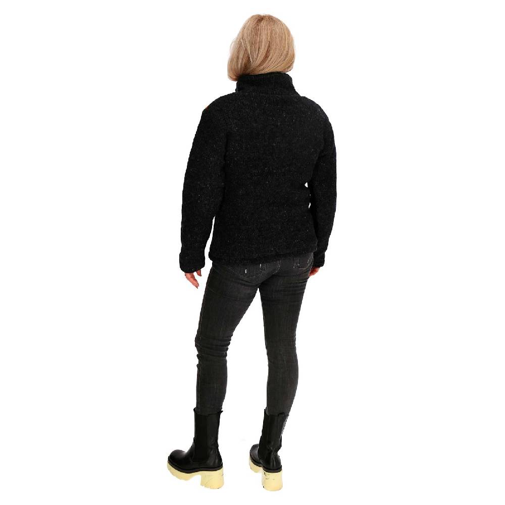 Kunst Und Magie Damen Strickjacke gefütterte Wolljacke Strickpullover Goa Wolle Bunte Jacke Regenbogen Letzter Tag