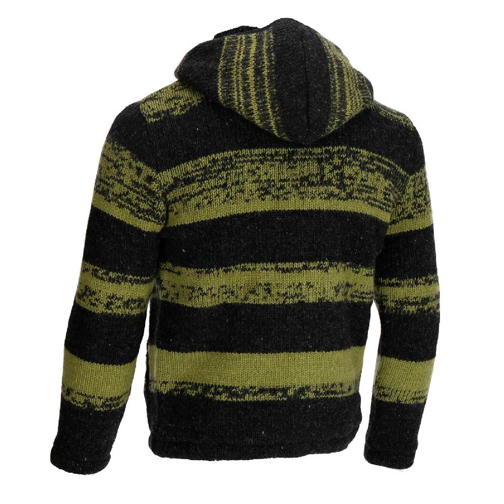 Kunst Und Magie Unisex Strickjacke Goa Wolle Bunte Patchwork Jacke Fleecefutter Hochkragen abnehmbarer Kapuze Bis zu 65% Rabatt
