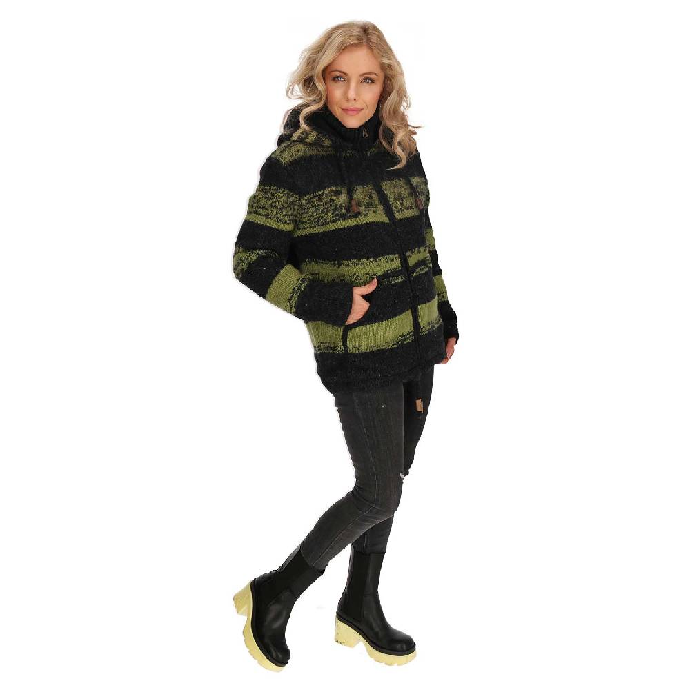 Kunst Und Magie Unisex Strickjacke Goa Wolle Bunte Patchwork Jacke Fleecefutter Hochkragen abnehmbarer Kapuze Bis zu 65% Rabatt