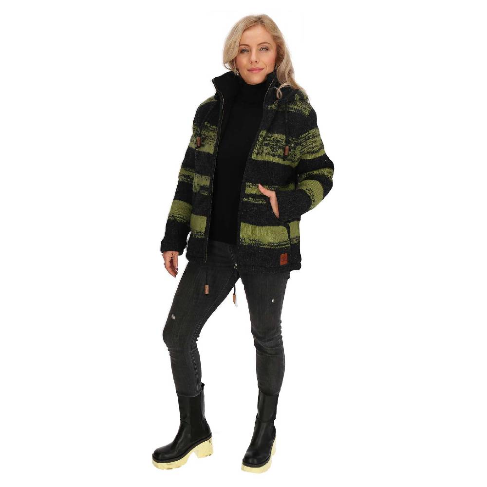 Kunst Und Magie Unisex Strickjacke Goa Wolle Bunte Patchwork Jacke Fleecefutter Hochkragen abnehmbarer Kapuze Bis zu 65% Rabatt