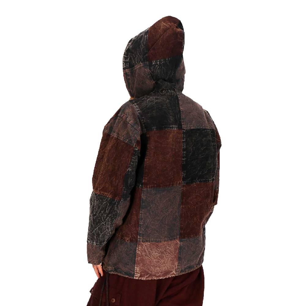 Kunst Und Magie Patchwork Baja Hoodie Herren alternativ Kapuzenpulli Nachhaltig Fair Vierteljährliche Förderung