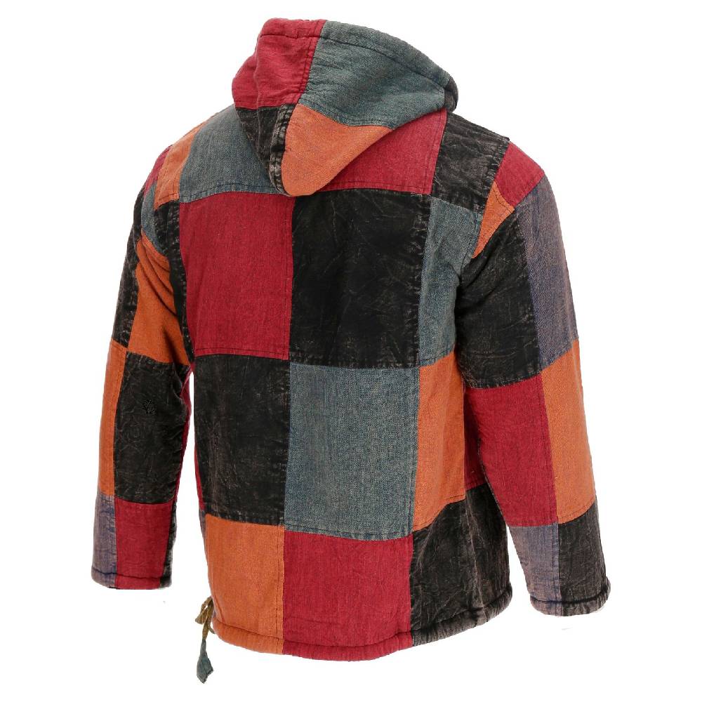 Kunst Und Magie KUNST UND MAGIE Herren bunt alternativ Baja Hoodie Fischerhemd Kapuze Patchwork gefüttert Bis zu 55% Rabatt