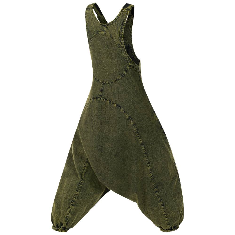 Kunst Und Magie Damen Latzhose Hippie Haremshose Goa Hose Boho 70er Jumpsuit Overall Stonewashed Catsuit Nur noch ein Tag übrig