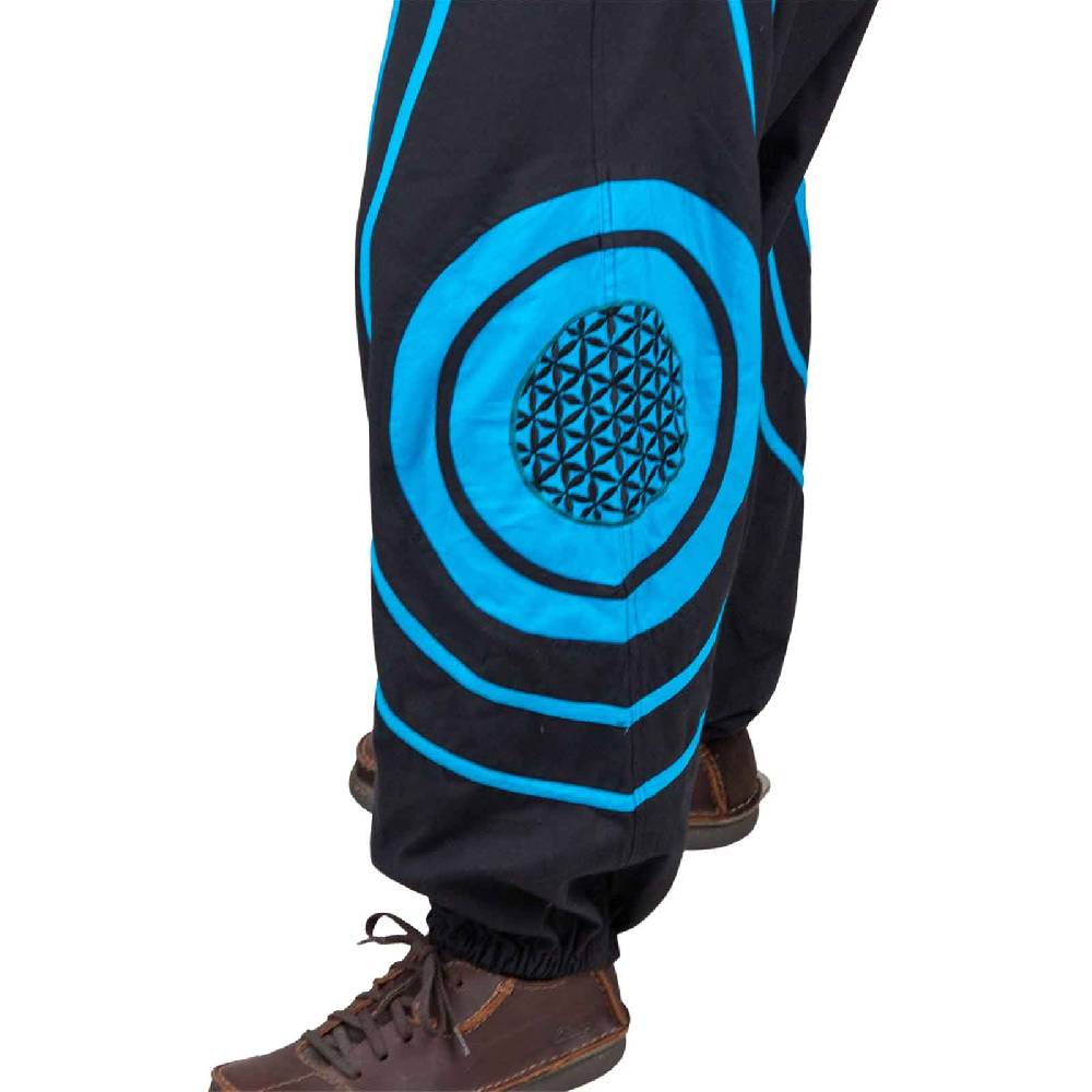 Kunst Und Magie Unisex Psy Baggy Pants Hippie Hose Goa Baumwoll Haremshose Lebensblume Flower of Life 50% Rabatt mit kostenlosem Versand