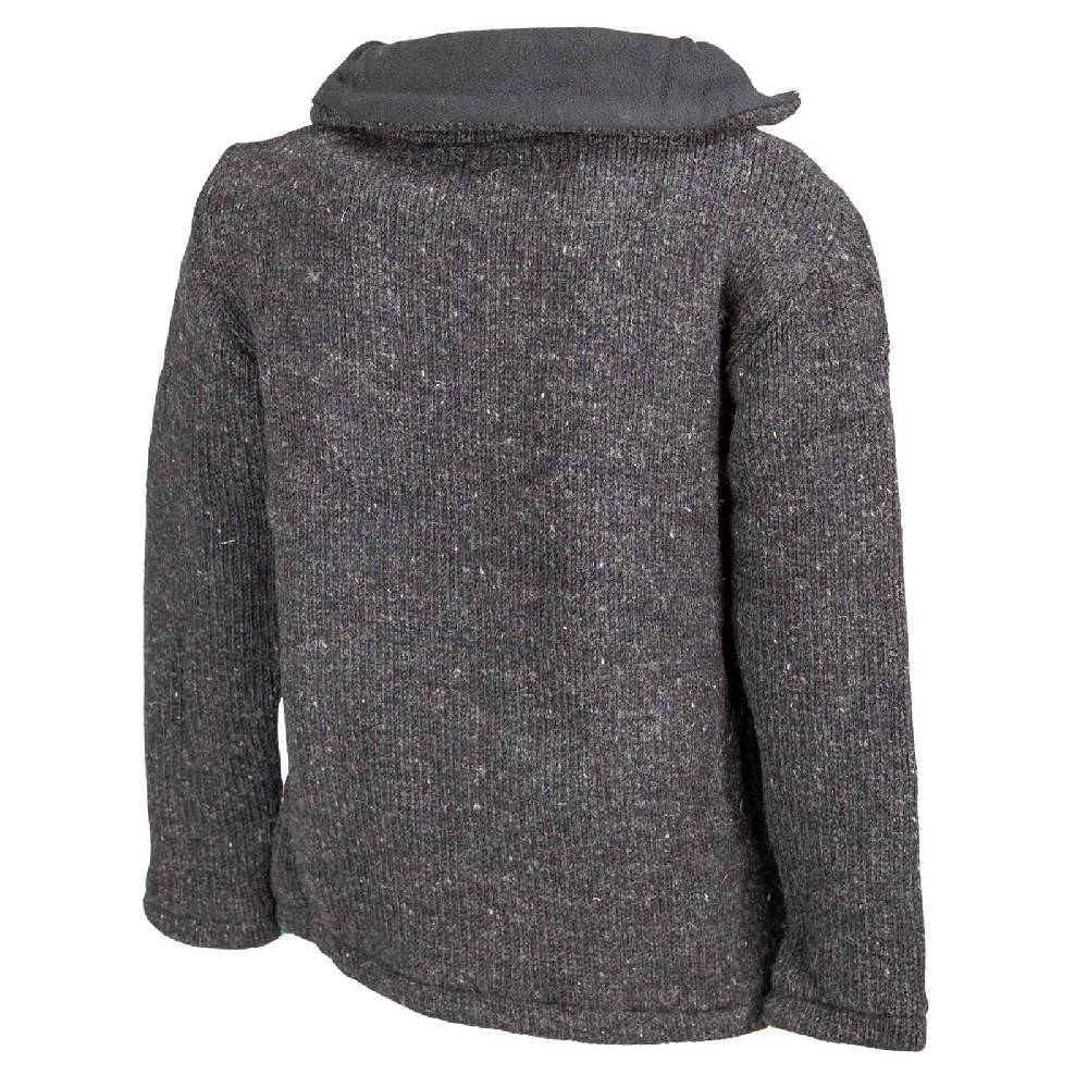 Kunst Und Magie Klassische Strickjacke Wolle Jacke mit Hochkragen Fleecefutter Fabrikladen