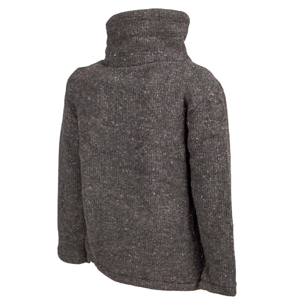 Kunst Und Magie Klassische Strickjacke Wolle Jacke mit Hochkragen Fleecefutter Fabrikladen