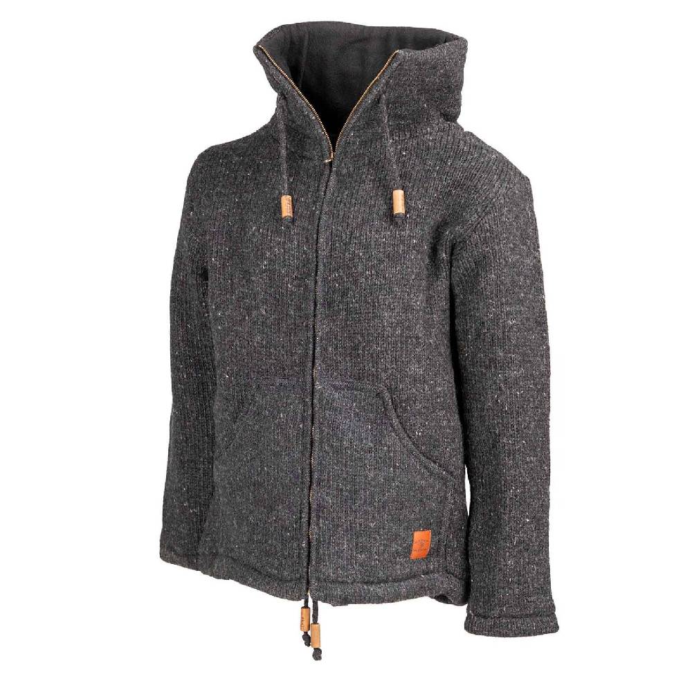 Kunst Und Magie Klassische Strickjacke Wolle Jacke mit Hochkragen Fleecefutter Fabrikladen