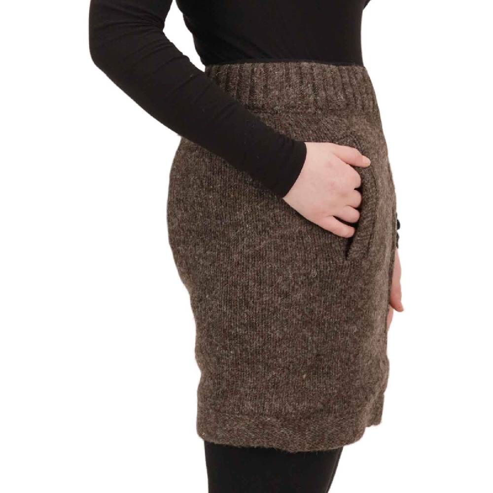 Kunst Und Magie Strickrock kurzer Rock mit klassischem Muster Wolle gefüttert Boho Auslauf