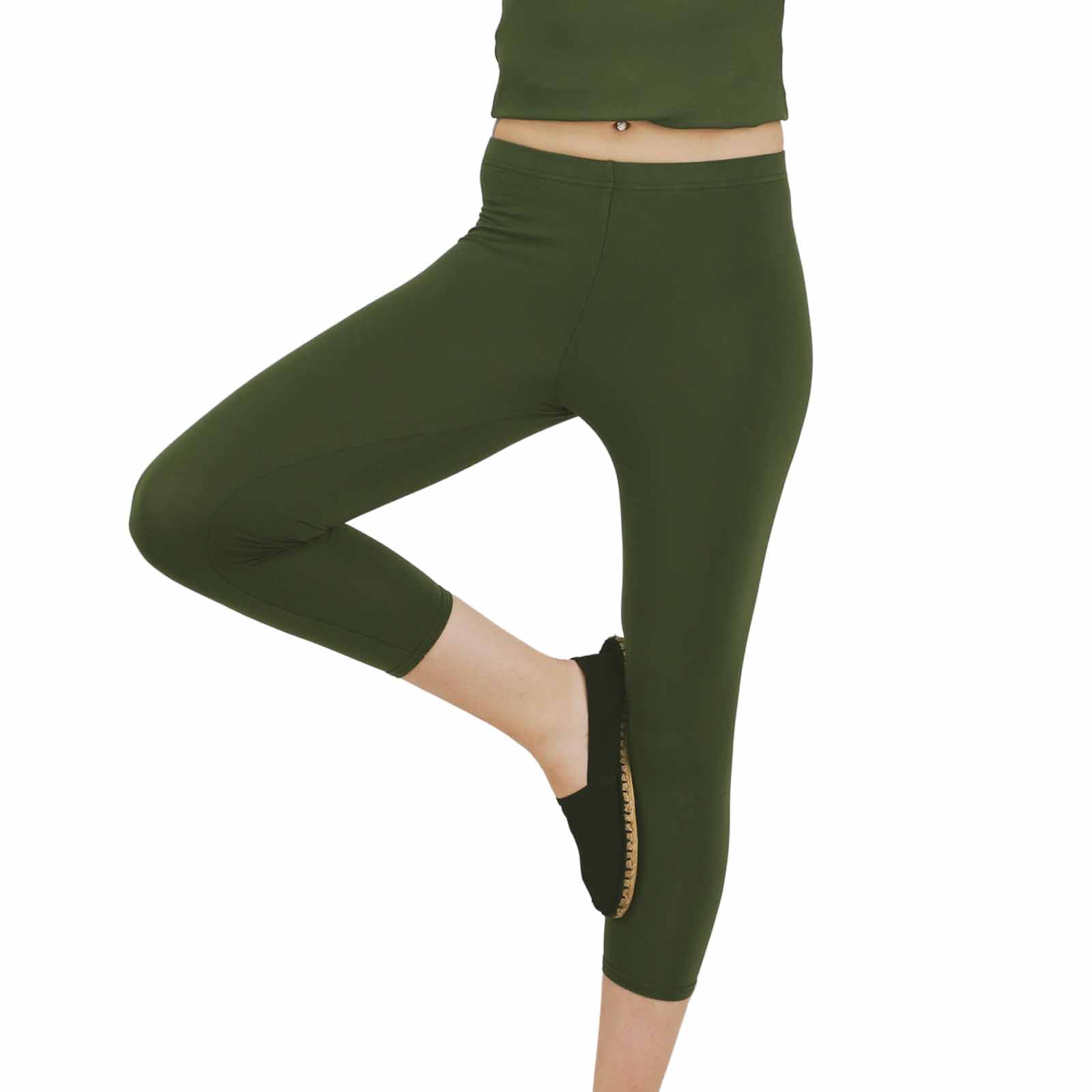 Kunst Und Magie Kunst und Magie Damen Yoga Leggings Atmungsaktive Wellnesshose Yogahose 3/4 Fabrikverkauf