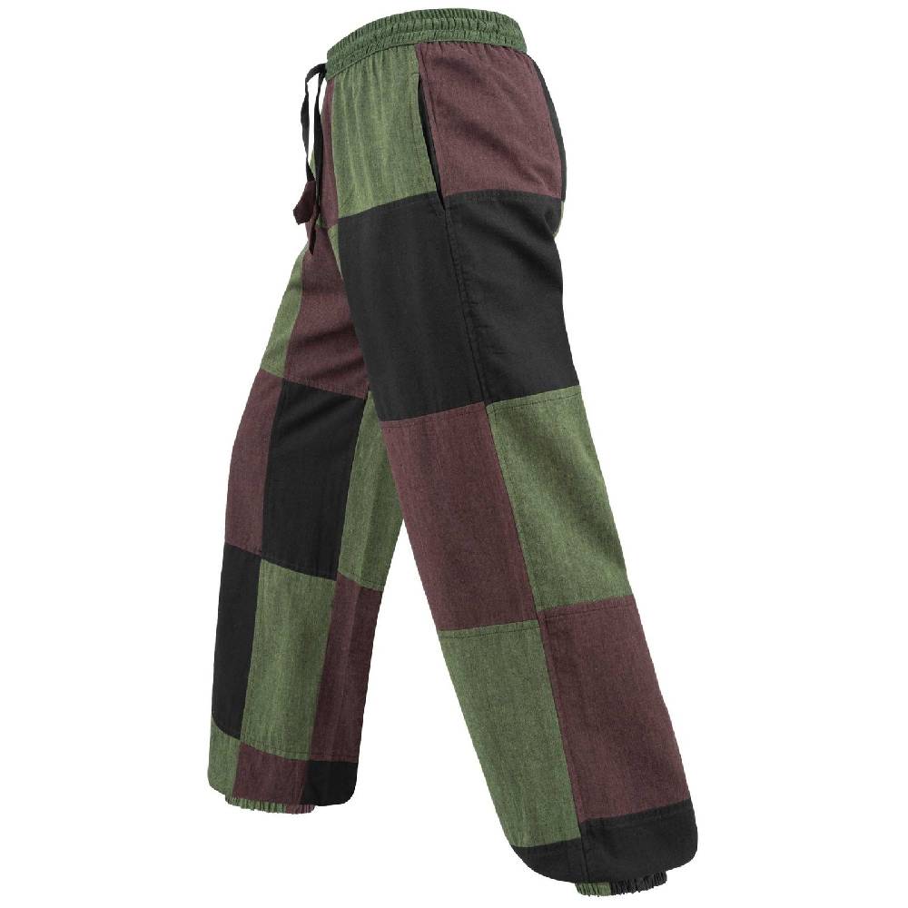 Kunst Und Magie Kunst und Magie Bunte Patchwork Freizeit Hose Baumwolle - Unisex Hippiehose Nachhaltig Sonderangebot