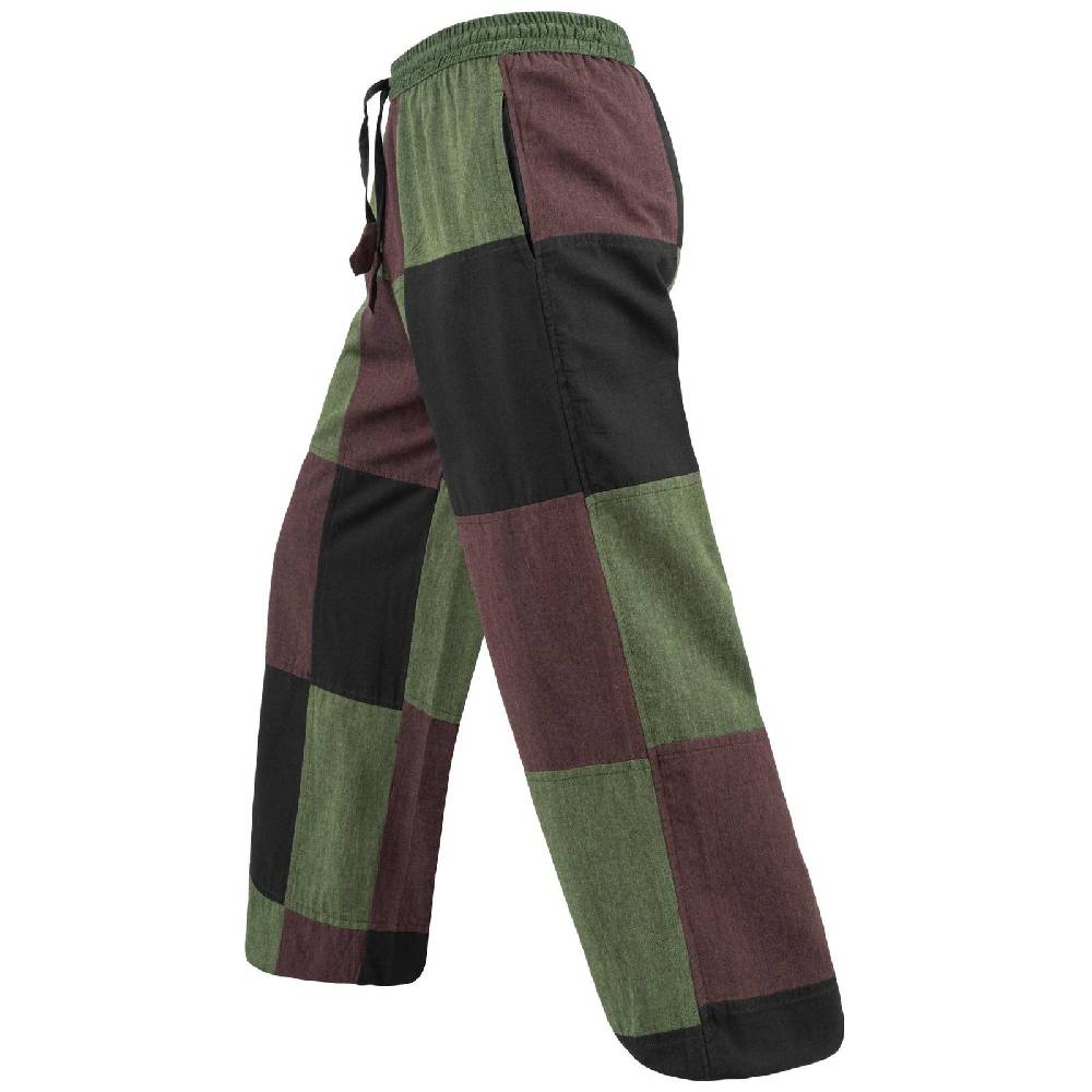 Kunst Und Magie Kunst und Magie Bunte Patchwork Freizeit Hose Baumwolle - Unisex Hippiehose Nachhaltig Sonderangebot