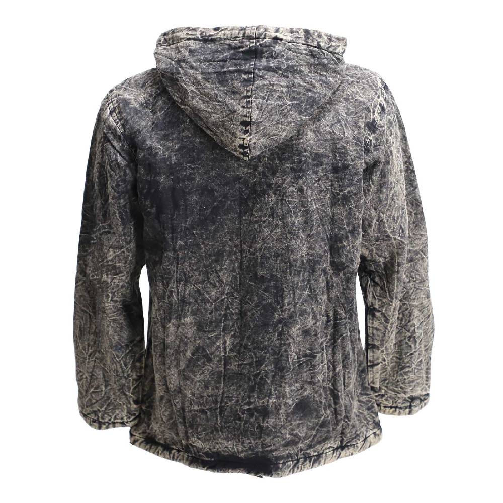 Kunst Und Magie Baja Hoodie Herren alternativ Kapuzenpulli Stonewashed gefüttert Nachhaltig Fair Lagerräumung