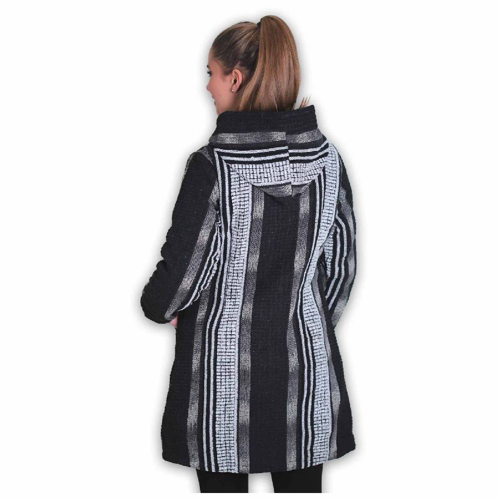 Kunst Und Magie Damen Kurzmantel Jacke mit Kapuze -Hippie Goa Boho Damen Mantel Neueste Mode
