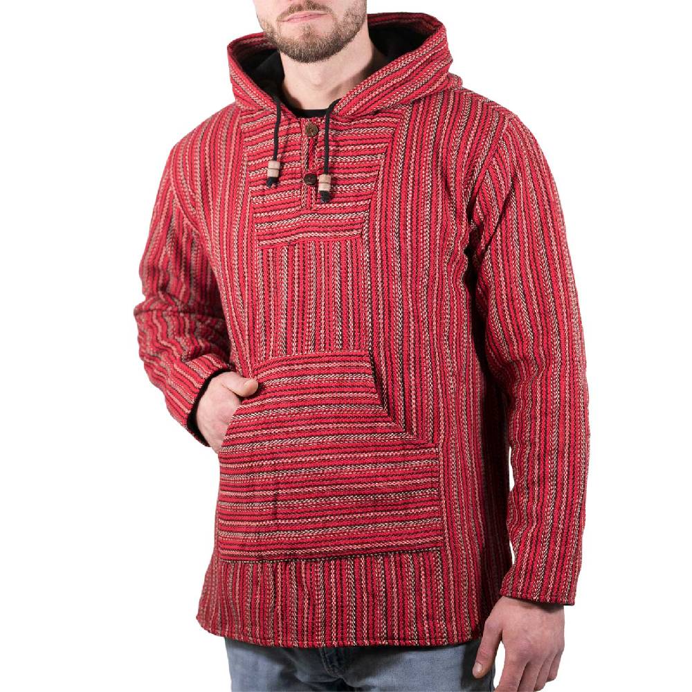 Kunst Und Magie Bunter Kapuzenpulli Kapu Baja Jerga Hoodie mit Kapuze und Kängurutaschen Hippie Goa Blitzangebot
