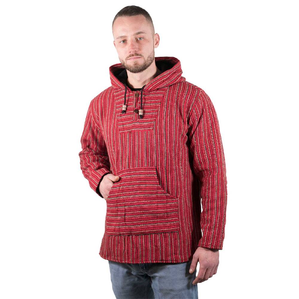 Kunst Und Magie Bunter Kapuzenpulli Kapu Baja Jerga Hoodie mit Kapuze und Kängurutaschen Hippie Goa Blitzangebot