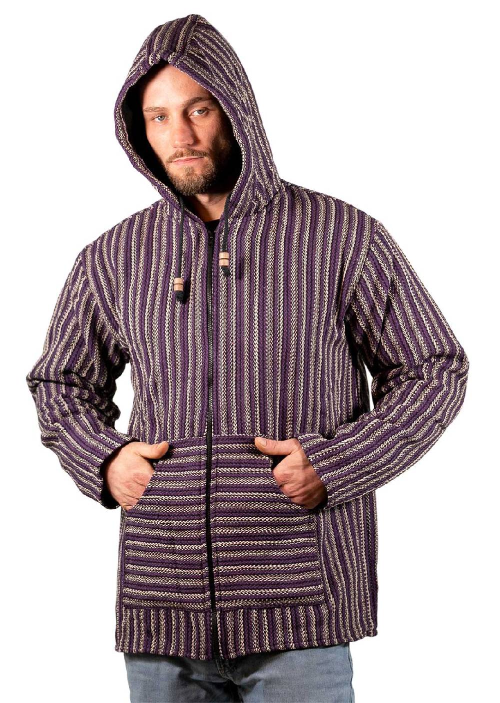 Kunst Und Magie Kapuzenjacke Kapu Hoodie mit Kapuze Goa Hippie Jacke Nepal Fair Bestseller