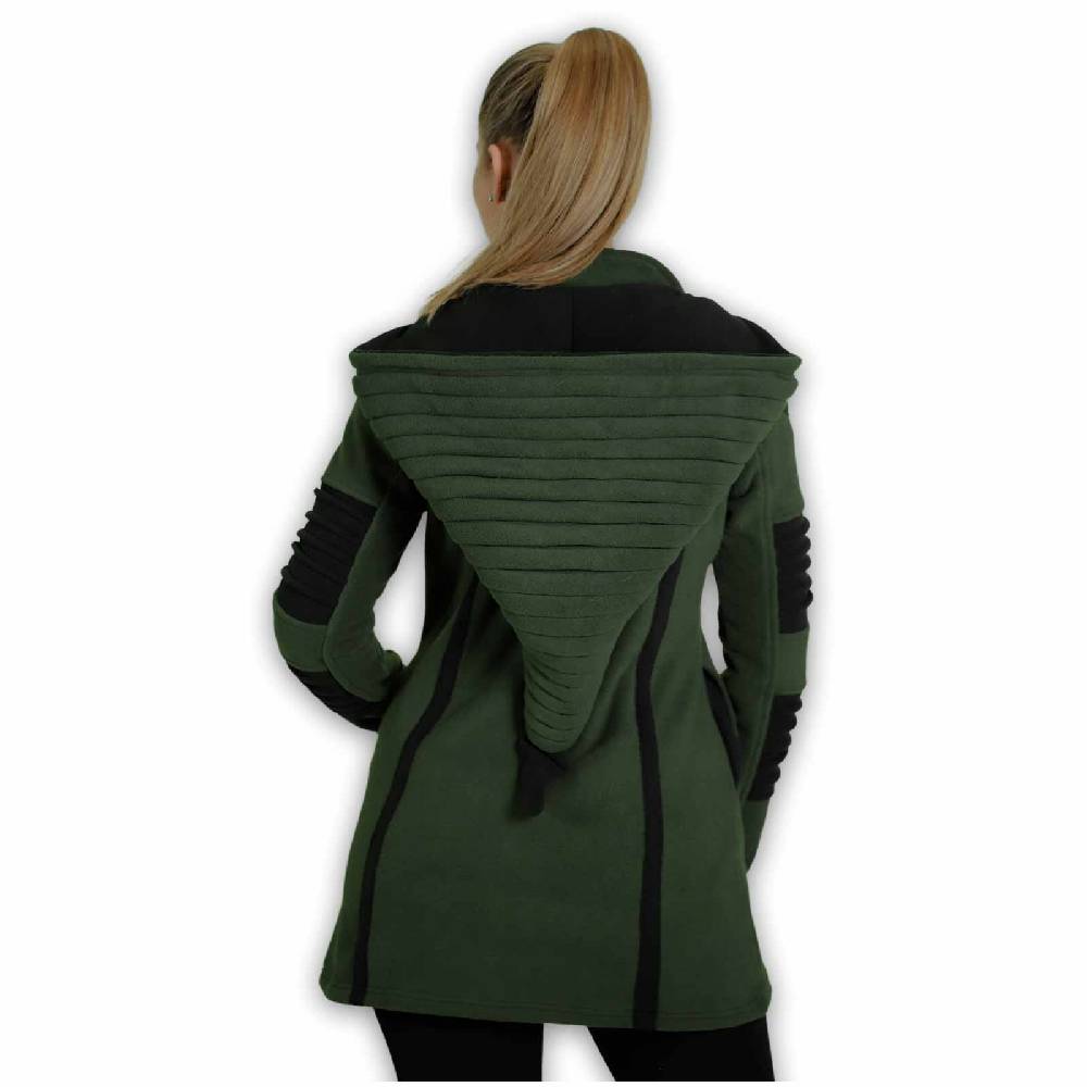 Kunst Und Magie Kunst und Magie Damenmatel aus Fleece mit Zipfelkapuze Goa Jacke Räumungsverkauf