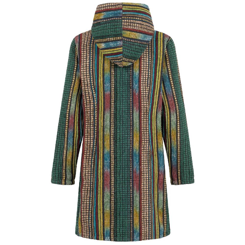 Kunst Und Magie Damen Kurzmantel Gheri Jacke mit Kapuze -Hippie Goa Boho Damen Mantel Wochenangebot