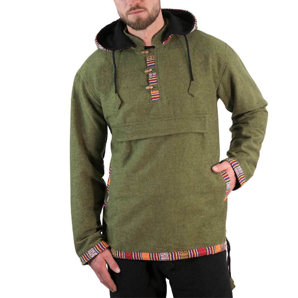 Kunst Und Magie Baja Hoodie Kapuzenpullover mit Fleecefutter und abnehmbarer Kapuze Kostenlose Rückgabe