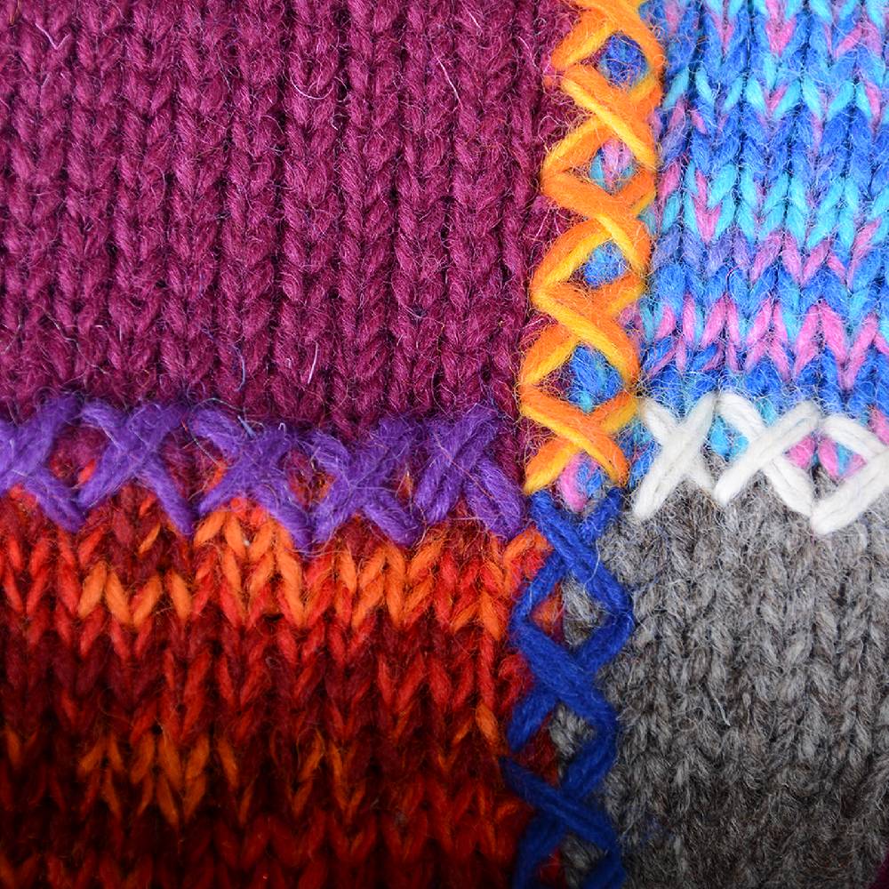 Kunst Und Magie Damen Strickjacke Goa Wolle Jacke mit Fleecefutter mit abnehmbarer Zipfelkapuze Letzte 3 Tage