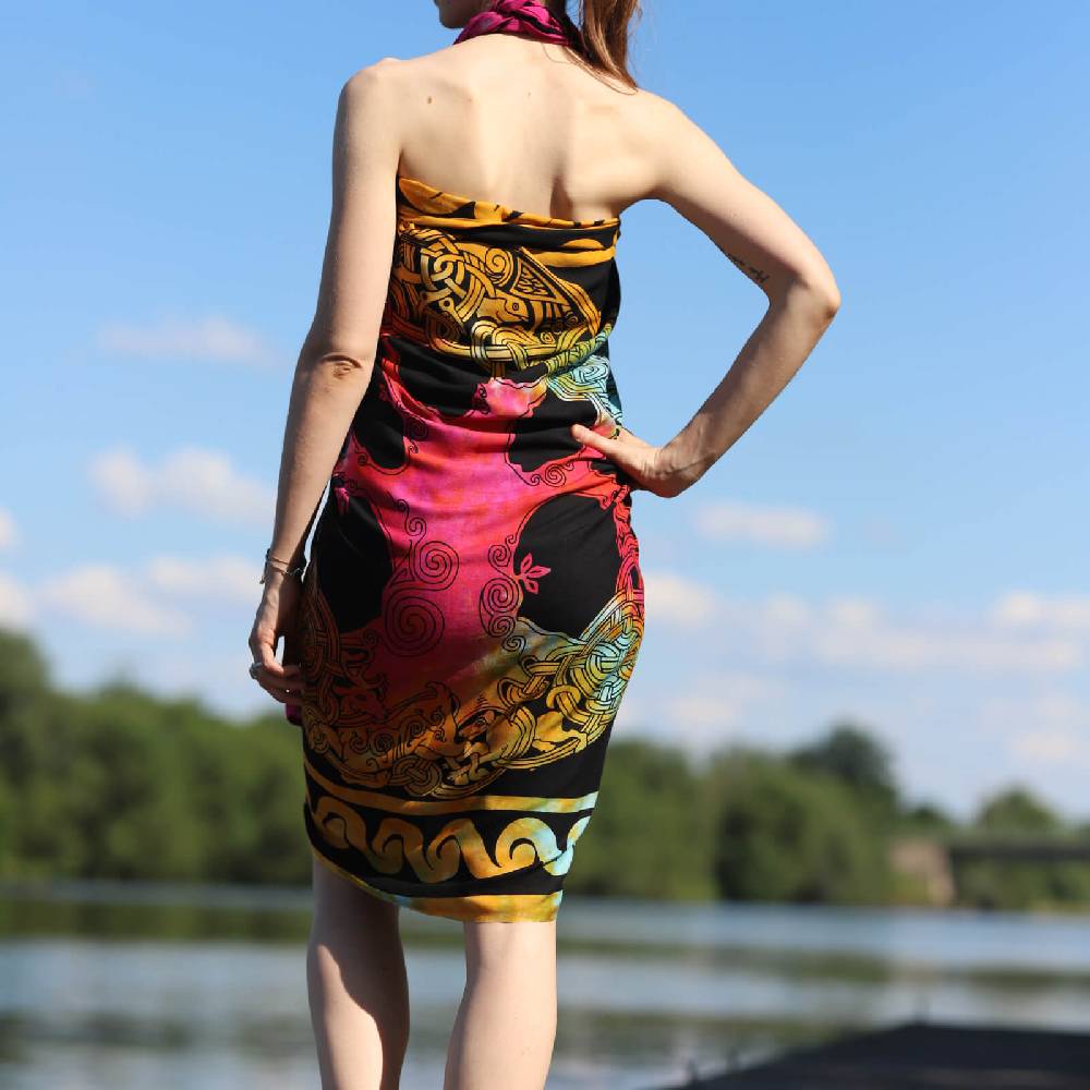 Kunst Und Magie Sarong Yogatuch Iggdrasil Weltenbaum Strandtuch Multifunktionstuch Dekotuch Tischdecke Wickelkleid Zeitbegrenzte Promotion