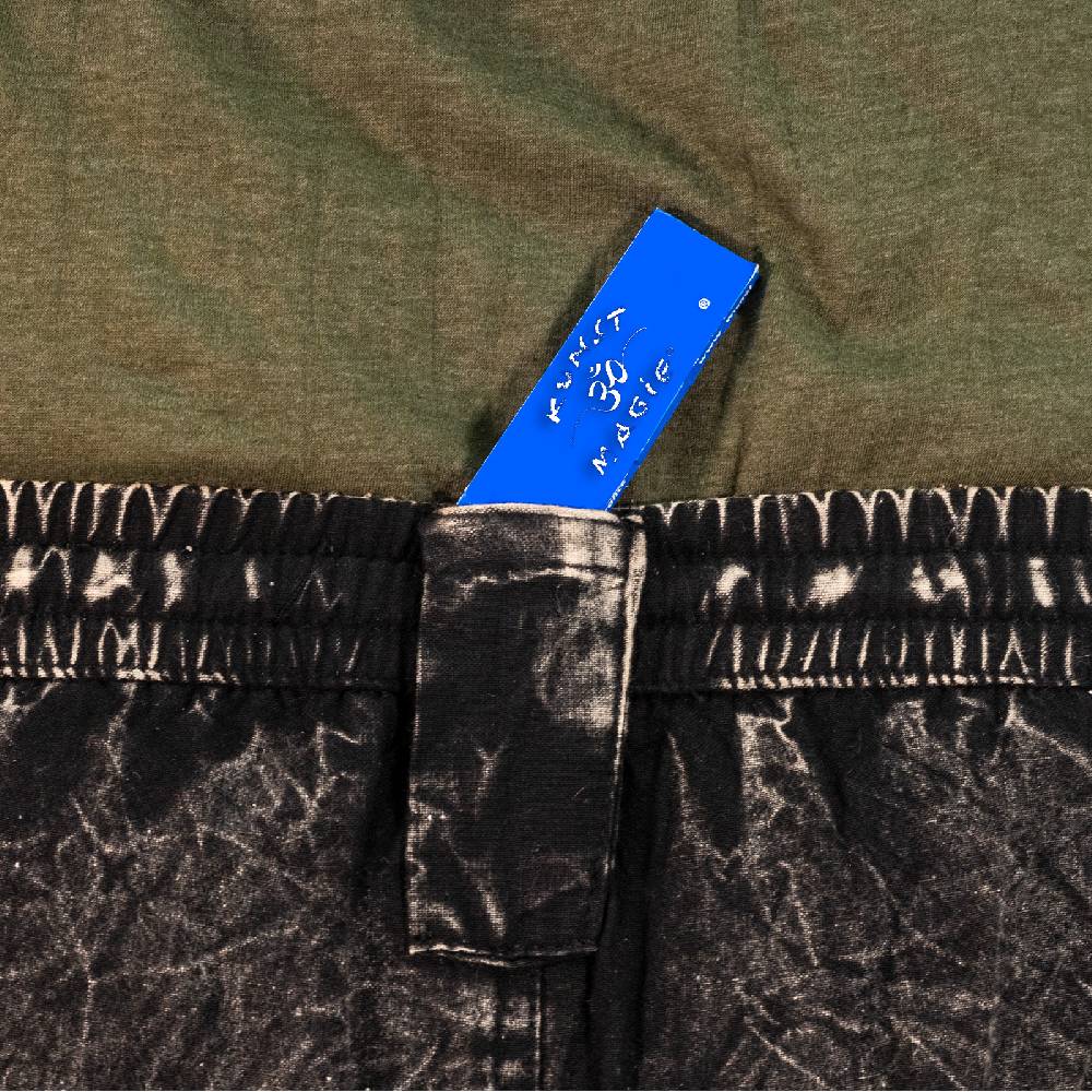 Kunst Und Magie Baggyhose Stonewashed Goa Cargo Hose Hippiehose Pluderhose mit Kordelzug Gürtelschlaufen Haremshose Bis zu 60% Rabatt