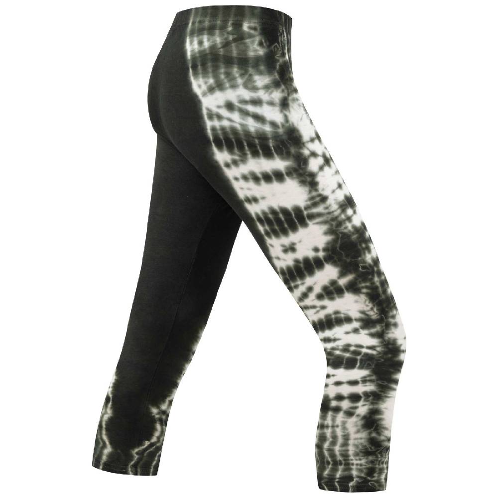 Kunst Und Magie Kunst und Magie Damen 3/4 Yoga Leggings Atmungsaktive Tie Dye Batik Yogahose Vierteljährliche Förderung