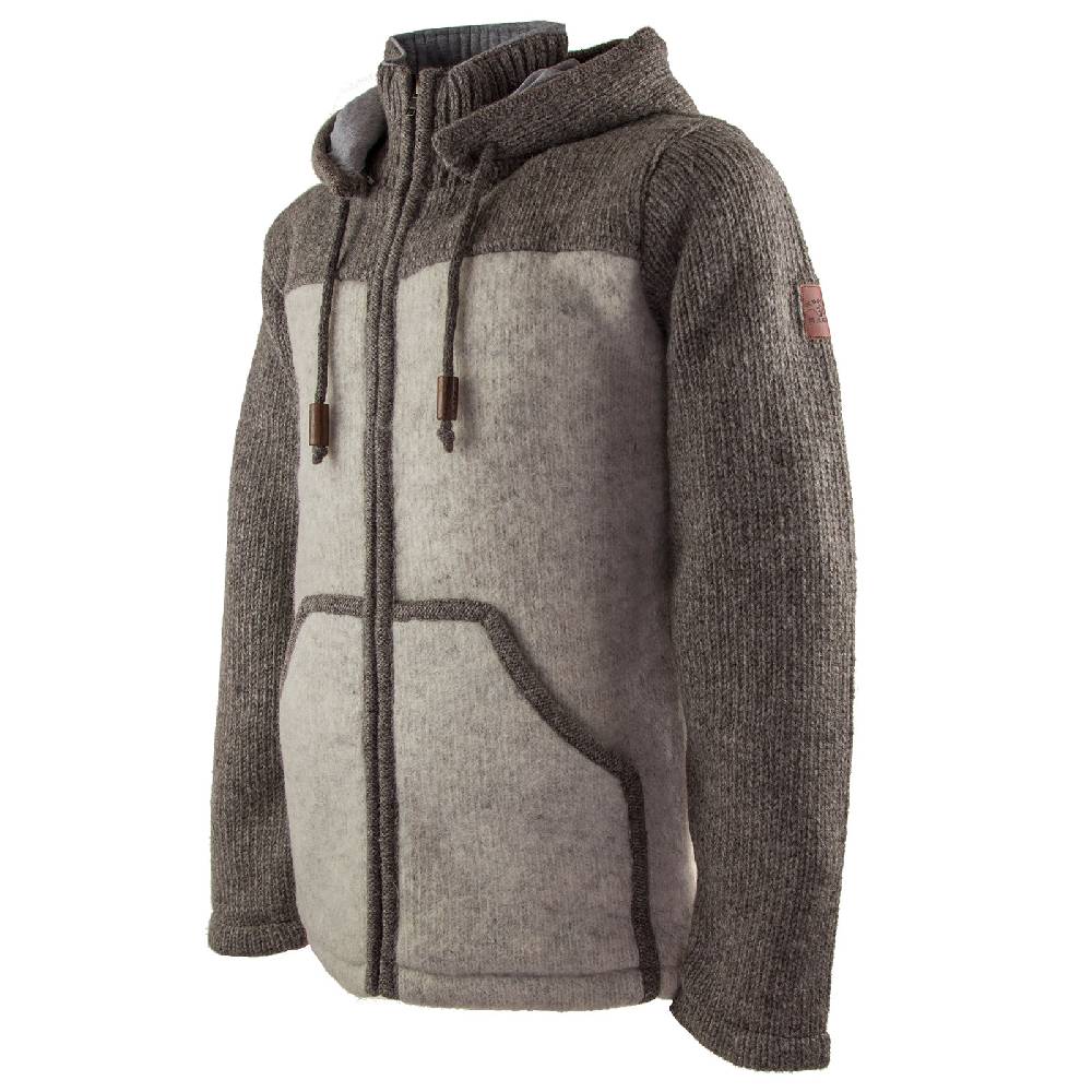 Kunst Und Magie Klassische Herren Strickjacke Wolle Jacke mit abnehmbarer Kapuze Baumwollfutter 50% Rabatt mit kostenlosem Versand